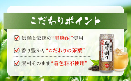 【宝酒造】宝焼酎の烏龍割り（480ml×24本）［タカラ 京都 お酒 チューハイ 缶チューハイ 酎ハイ サワー お茶 ウーロン 人気 おすすめ 定番 おいしい ギフト プレゼント 贈答 ご自宅用 お取