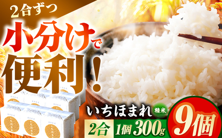 【2026年1月中旬より順次発送】福井県産 いちほまれ 300g×9個 2合 真空パック 小分け  / 白米 国産米 福井県 ブランド米 保存しやすい 小浜市 / シマダ農園[BFAV012]