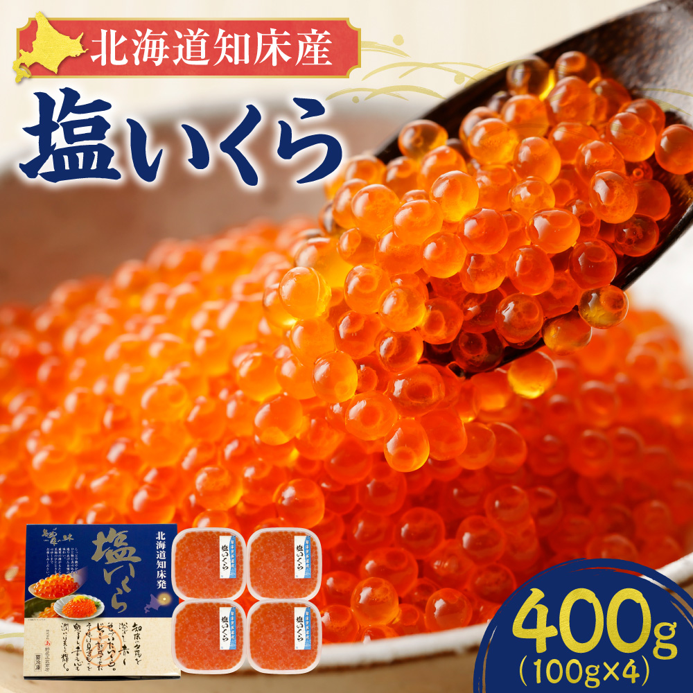 【先行受付】北海道知床産 鮭いくら塩漬け(塩いくら)　400g_ss02-011