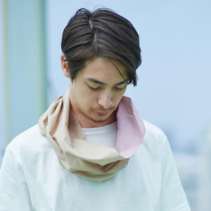 てぬぐい Oo[ワオ] 　Pink × Beige　 ＜Lサイズ＞