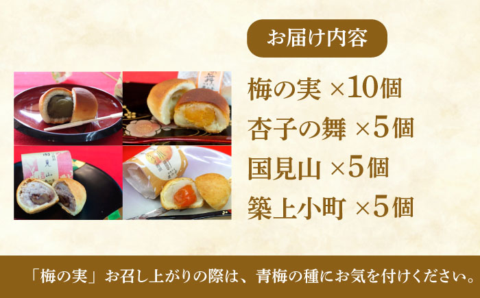 【老舗の菓子屋 鹿の子】和菓子 詰め合わせ「いろどり」4種 25個《築上町》【有限会社 御菓子司 鹿の子】 [ABAC014]