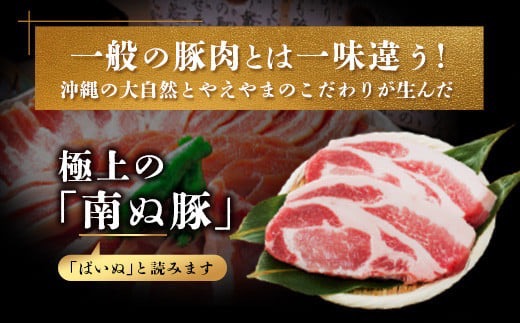 石垣島産 やえやまファームのアグ―豚（南ぬ豚）しゃぶしゃぶセット1kg 【 ロース バラ 豚肉 豚しゃぶ 南ぬ豚 アグー豚 しゃぶしゃぶ 石垣 石垣島 沖縄 八重山 やえやまファーム 】E-10-1