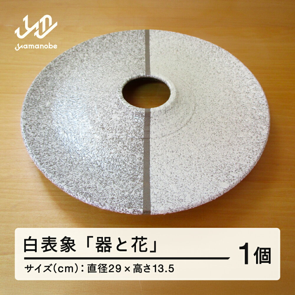 【ふるさと納税】 白表象「器と花」 陶芸 陶器 おしゃれ 工芸品 民芸品 送料無料 oo-touhx