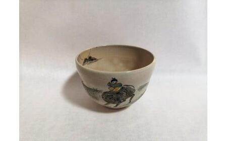 【伝統工芸品 清水焼】京絵付け茶碗「騎牛帰家4」（伝統工芸茶碗 お茶碗 陶器）