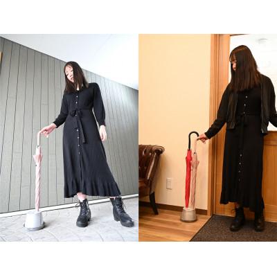 ふるさと納税 菊川市 【受け皿ブラック】アルミ製傘立て(Alteriorロゴ入) シンプル・コンパクト 倒れにくいデザイン |  | 02