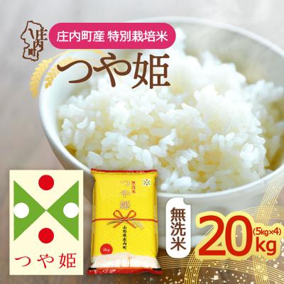 ふるさと納税 庄内町 【令和8年産】庄内町産 特別栽培米 つや姫 無洗米 20kg 5kg×4袋 ブランド米 国産 | 