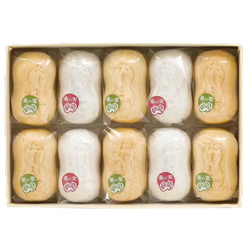 桑の実(どどめ)と桑の葉もなか まゆくわ最中 計10個入(桑の葉餡×6個、桑の実餡×4個) 銘菓 モナカ 最中 もなか まゆ菓優 田島屋 桑の実 桑の葉 桑 ご当地 お菓子 和菓子 お茶菓子 食品 F