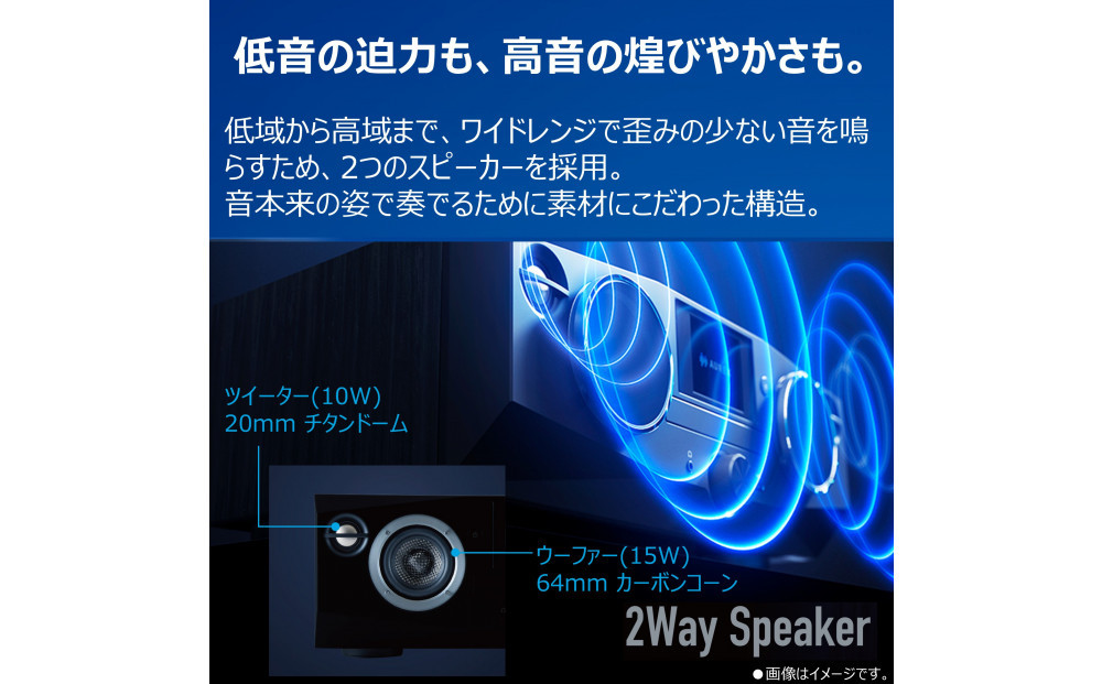 AUREX CD/FMワイヤレススピーカーシステム サウンドプロセッサー搭載 AX-XSS100(K)