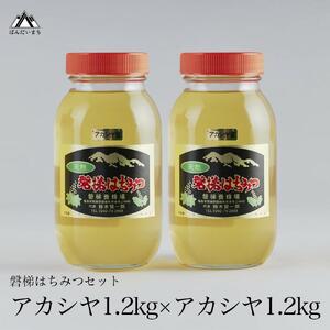 国産純粋はちみつ 天然 農林水産大臣賞 磐梯はちみつ 1200g［瓶］ はちみつセット　1200g×2