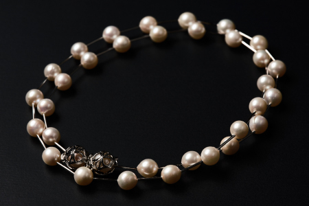 7.5-8アコヤ真珠シルバーパイプステーションネックレス60 ジュエリー アクセサリー ネックレス シンプル エレガント 真珠 パール 美穂野 佐賀市 ：C234-006