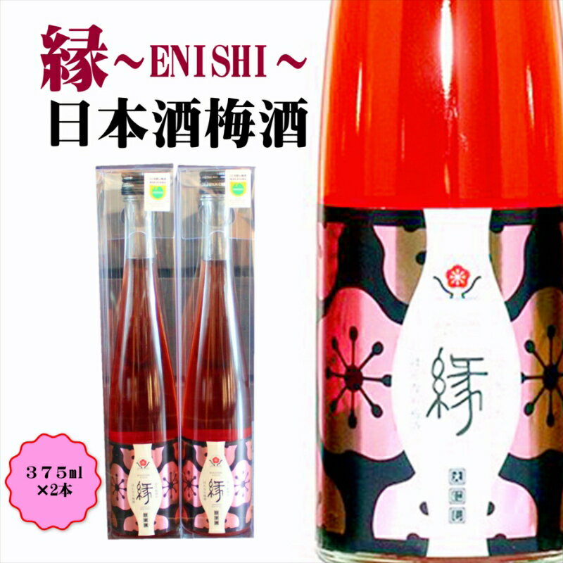 【ふるさと納税】【年内配送12/10まで】縁〜ENISHI〜　日本酒梅酒　375ml（2本）