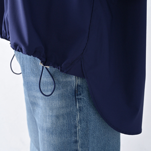 【THE INDUSTRY WORKS】 裾ドロストタイプライターシャツ（ネイビー）・1着　TIW-W035（74-27-NV） レディース カジュアルシャツ