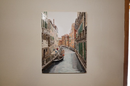 ＜塚越仁慈＞ 運河の昼下り（イタリア） P8号 FN-Limited-SP