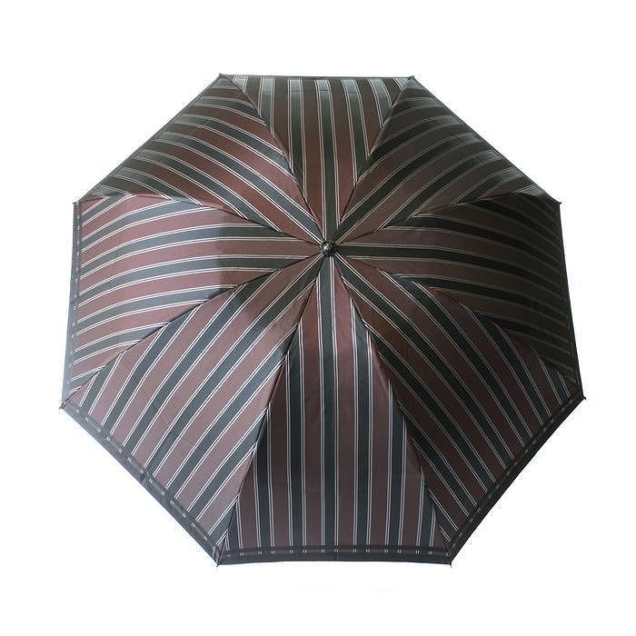 槙田商店【紳士折りたたみ傘】Tie Stripe×Plain ワイン