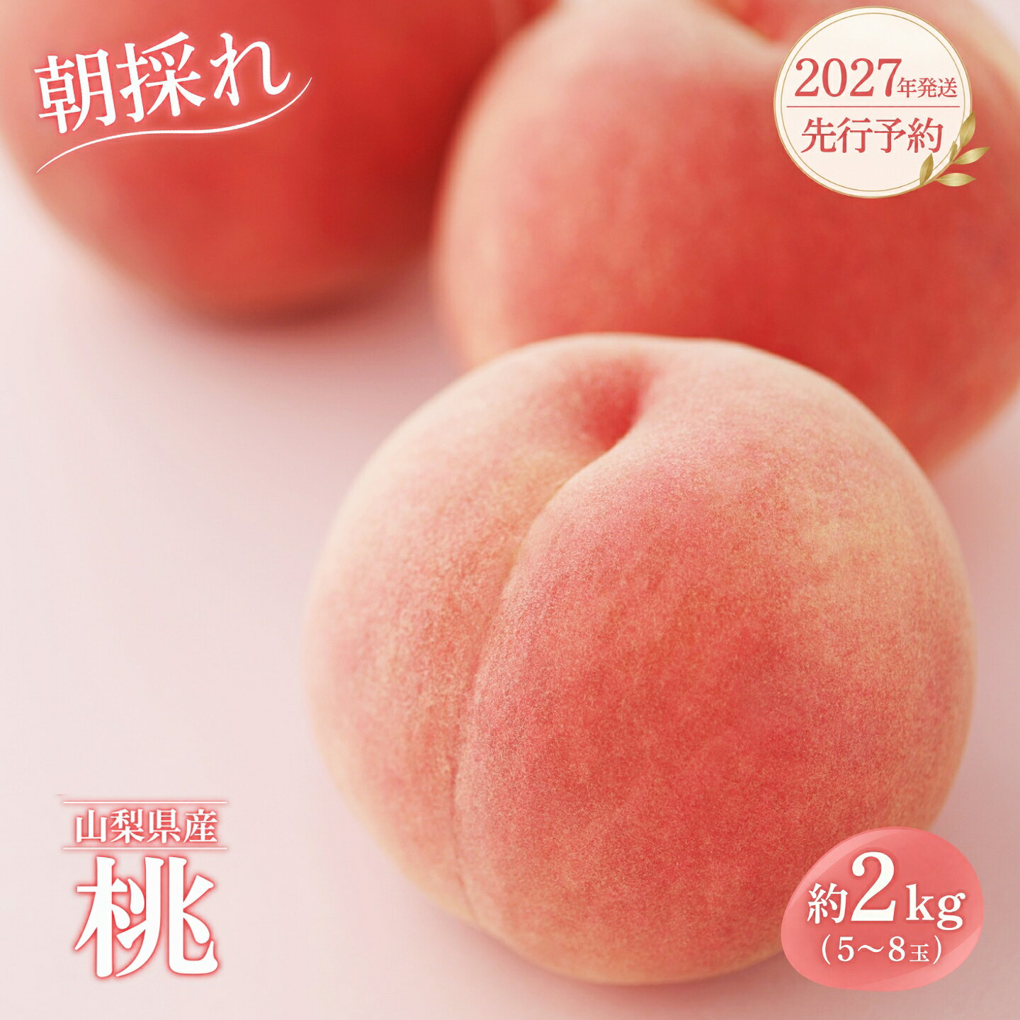 【ふるさと納税】 桃 約2kg 5〜8玉 山梨県産 朝採れ 2027年 先行予約 クール便 フルーツ 果物 もも モモ 品種おまかせ 数量限定 期間限定 山梨県 都留市