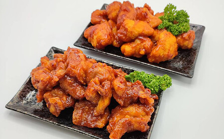 熊本県 球磨村 唐揚げYELLOWセット（ニンニク醤油・ヤンニョム）1.6キロ FKP9-349