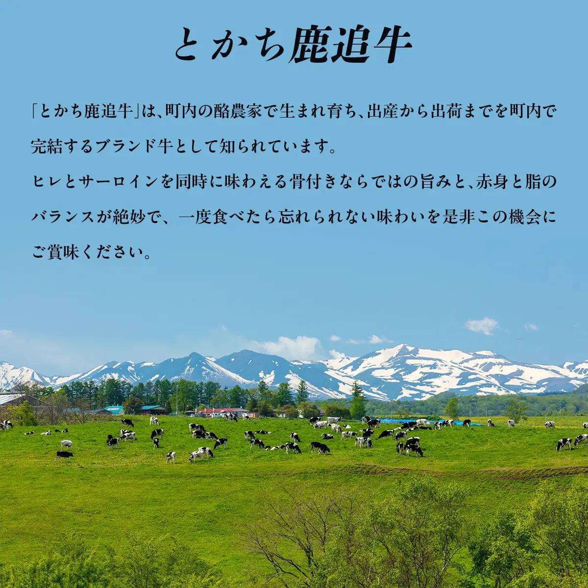 鹿追牛 骨付きサーロイン(ヒレ付き)（1頭分) SKA040