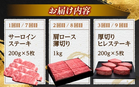 【全12回定期便】A4〜A5等級 極上 博多和牛 食べ比べ 贅沢セット＜久田精肉店＞那珂川市[GDE076]