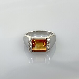 【ふるなび限定】【一点もの】K18WG　シトリン（3.04ct）リング　FR4　K05067-H　FN-Limited-SP
