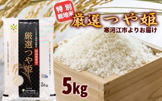 【特別栽培米】 厳選つや姫 5kg 《JAさがえ西村山限定》 2025年産 令和7年産 山形県産 5キロ 山形県寒河江市　019-C-JA028