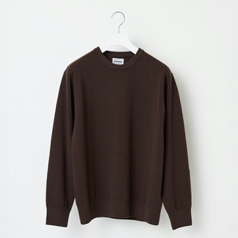 【ふるさと納税】 ≪順次発送≫ Yonetomi×Spiber NEW BASIC KNIT PULLOVER BROWN ブラウン ニューベーシックニット 服 洋服 ユニセックス メンズ レディース ブランド 山形県 山辺町 送料無料 yt-npxxb-sn ※沖縄・離島への配送不可
