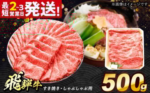 飛騨牛 すき焼き しゃぶしゃぶ 両用 500g 多治見市 / 養老ミート 飛騨牛 牛肉 和牛 冷凍 モモ 肩 赤身 あっさり 和牛 ギフト [THG005]