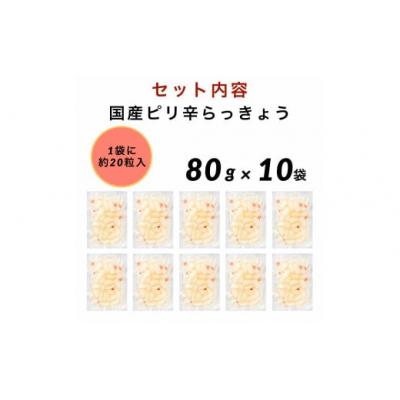 ふるさと納税 小松市 国産ピリ辛らっきょう 10袋セット らっきょう漬け 漬物 |  | 01