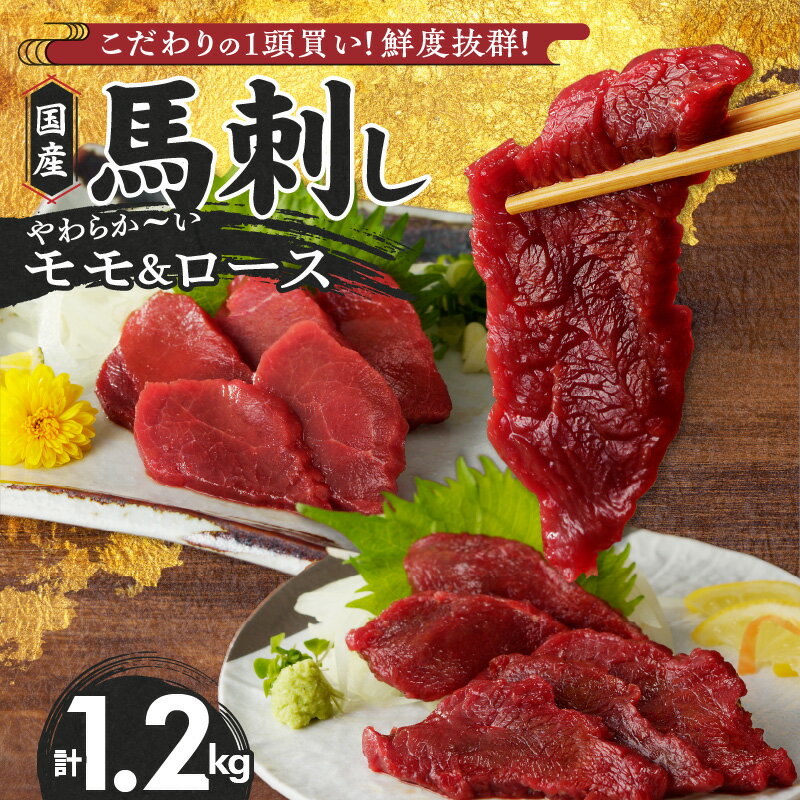 【ふるさと納税】馬刺し 計 1.2kg 1袋 100g モモ 7袋 ロース 5袋 特製 甘口醤油ダレ 100ml × 2本 国産 福岡県産 新鮮 生食用 赤身 真空包装 個包装 急速冷凍 肉 馬肉 ブロック 冷凍 食べ比べ 小分け 便利 低カロリー 高たんぱく お取り寄せ 福岡県 久留米市 送料無料