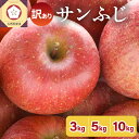 【ふるさと納税】【 訳あり 】 サンふじ 3kg 5kg 10kg ( 配送時期が選べる 12月 1月) / 青森産 りんご 林檎 アップル 不揃い 規格外 常温保存 秋 旬 果物 くだもの フルーツ 国産 青森県 五所川原市