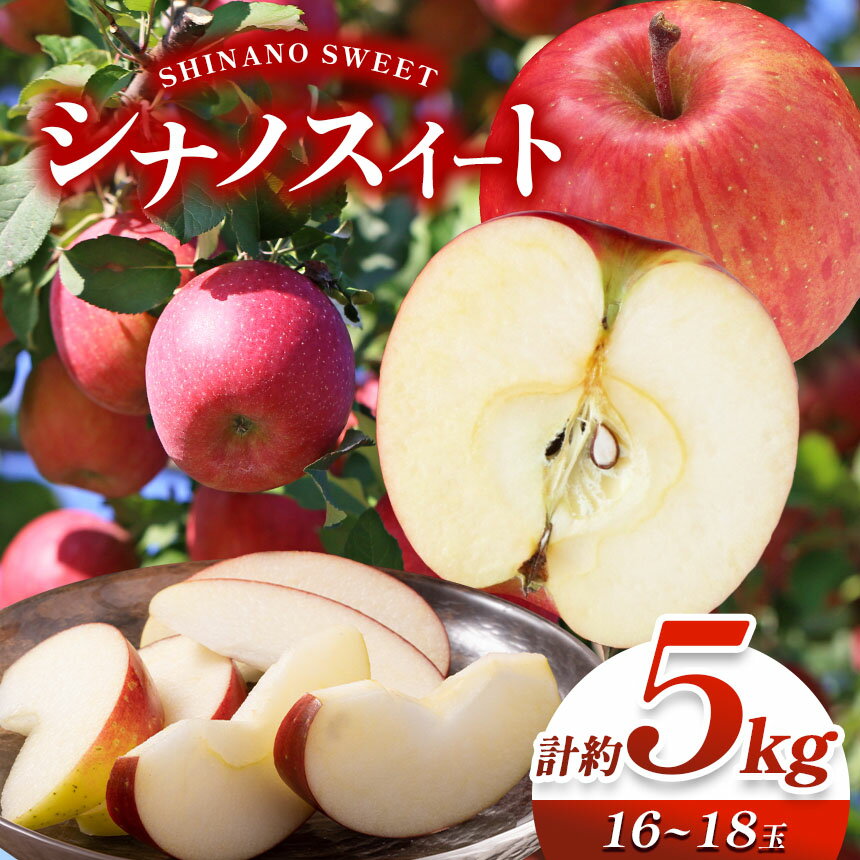 【ふるさと納税】【2025年 先行予約】シナノスイート 計約5kg （16 ～ 18 玉 ）【9月中旬頃～発送予定】 | 果物 くだもの フルーツ 林檎 りんご リンゴ シナノスイート 先行予約 長野県 塩尻市