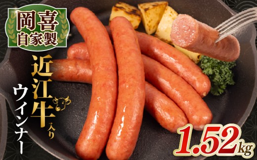 近江牛 入り ウインナー 190g×8パック 計1520g ブランド牛 牛肉 和牛 ういんなー ソーセージ 自家製 お肉 肉 日本 三大和牛 豚 ぶた 豚肉 近江牛 BBQ おうみぎゅう 焼き肉 惣菜 贈り物 ギフト 贅沢 イベント パーティー 龍王 ジューシー 粗挽き イベント 国産 真空パック 滋賀県 竜王町 岡喜 神戸ビーフ 神戸牛 松阪牛 に並ぶ 日本三大和牛 ふるさと納税