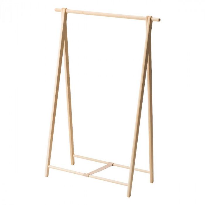 【ふるさと納税】旭川家具　コサイン　ドレスラック(ワイド)_02012 | 旭川家具 国産家具 国産 北海道 旭川市 木製 家具 コート掛け ハンガーラック 洋服掛け 木製ラック シンプル ナチュラル 手作り 北欧 おしゃれ 天然木 無垢 無垢材 インテリア お取り寄せ 送料無料