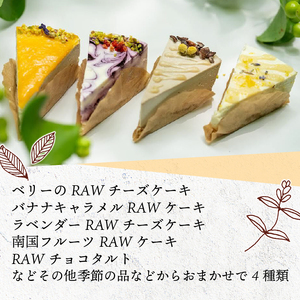 RAW ケーキ 4個 グルテンフリー 洋菓子 スイーツ お菓子 おやつ 詰め合わせ 贈答品 ギフト プレゼント