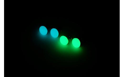 
『輝石の光』ルナウェア ピアス （グリーン） 蓄光 蓄光アクセサリー 光るアクセサリー 夜光

