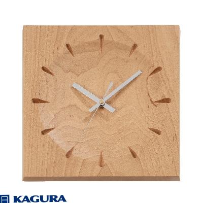 ふるさと納税 常陸大宮市 【家具蔵】時計 ソアレ角(大)ハードメープル材