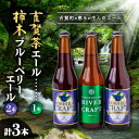 【ふるさと納税】柿木ブルーベリーエール2本&吉賀茶エール1本セット【配送不可地域：離島】【1289000】