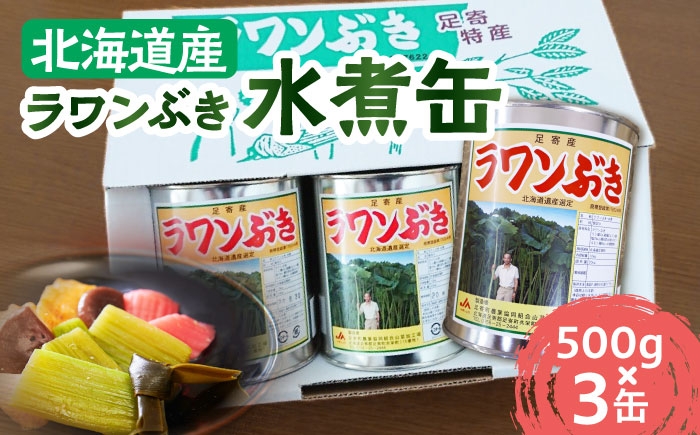 
                  ラワンぶき水煮缶 500g×3缶《足寄町》【NPO法人あしょろ観光協会】ふき フキ ラワンブキ 螺湾ぶき 山菜 水煮 煮物 おでん セット 小分け ギフト 足寄町産 北海道産 道産 あしょろ  北海道 12000 12000円 [BEAE010]
                