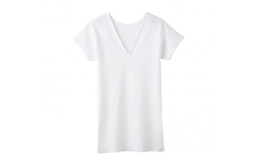 【グンゼ 快適工房】三分袖肌着 女性用 V首 ホワイト Lサイズ（3枚セット）012-H-GZ002V-WL