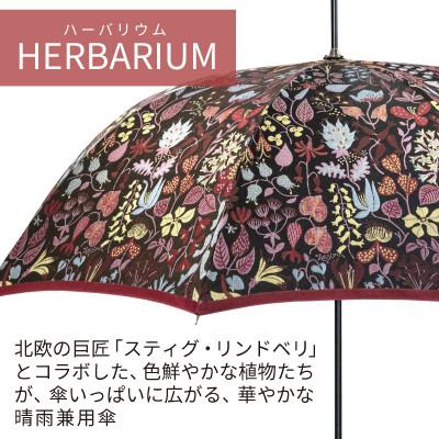 ふるさと納税 都留市 晴雨兼用長傘　Stig L　ハーバリウム　レッド |  | 01