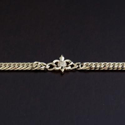 ふるさと納税 山梨市 K18百合の紋章ブレスレット【ダイヤ0.01ct・18cm】 |  | 03