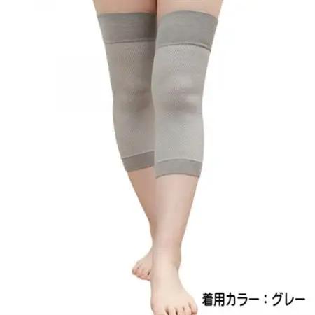 日本製 シルク 薄い 締めつけない スリムサポーター ひざ用 年中着用 グレー(1668-7259)【1603730】