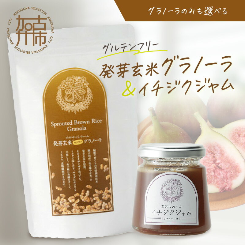 【ふるさと納税】＼選べるセット内容／たかみくらファーム 発芽玄米グラノーラ3個セット 発芽玄米グラノーラ1個とイチジクジャムセット《 グラノーラ サクサク食感 ノンオイル グルテンフリー 発芽玄米 ジャム 》