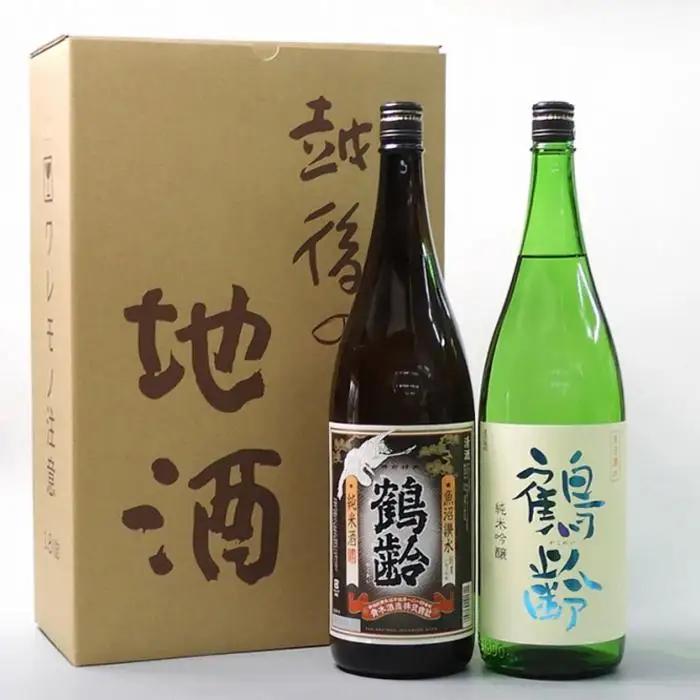 日本酒 鶴齢 純米・純米吟醸 1800ml×2本セット【鶴齢 純米 純米吟醸 飲み比べ 一升瓶 2本 セット 日本酒 1800ml 青木酒造 新潟 地酒 厳選 晩酌 熱燗 お酒 酒 さけ お中元 お歳
