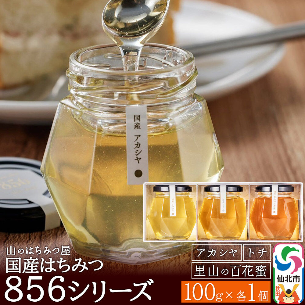 【ふるさと納税】856シリーズ 国産 アカシヤ・トチ・里山 100g 各1個 山のはちみつ屋