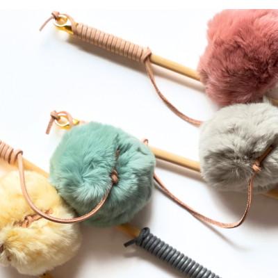 ふるさと納税 多摩市 【天然素材のねこじゃらし】 ナチュラルカラー×ピンクファー　猫のおもちゃ　 |  | 03