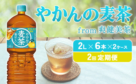 【2回定期便】やかんの麦茶 from 爽健美茶 PET (2L×6本)×2ケース【コカコーラ】アウトドア 日本茶 お茶 麦茶 むぎ茶 ペットボトル カフェインゼロ ノンカフェイン カフェインレス 麦茶 常温 送料無料 こども 美容 むくみ