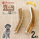 【ふるさと納税】犬用「鹿の角(四つ割り)」Sサイズ×2本[53-1353] 北海道 浦河 ふるさと納税 鹿の角 鹿 犬用 ワンちゃん おもちゃ 玩具 デンタルケア 送料無料