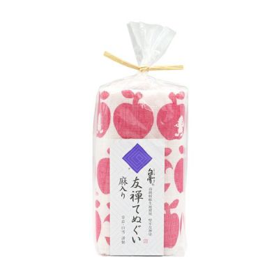 【ふるさと納税】 東大寺の薬湯と白雪友禅てぬぐいセット（ポムレッド） ふきん 布巾 台拭き キッチンクロス 友禅染め 蚊帳生地 吸湿 保湿 ふんわり ハンカチ タオル てぬぐい 食器拭き 贈り物 株式会社白雪 なら 奈良県 奈良市 5-075