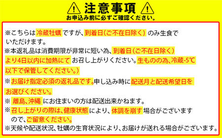【先行予約】【2月配送】【天然】有明海産 住之江 冷蔵牡蠣 スミ☆スター 2キロ B120-047-02