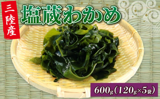 三陸わかめ わかめ 600g 道の駅さんりく 塩蔵わかめ 120g 5袋